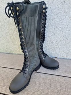 Bottes à lacets kaki