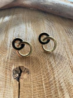 Boucles d oreille anneaux noirs