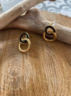 Alternative view of Boucles d oreille anneaux noirs