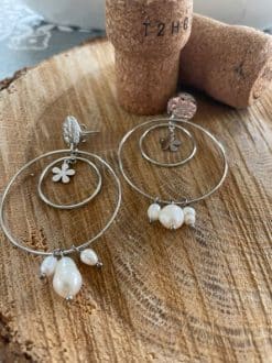 Boucles d oreilles cercle argenté