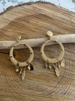 Boucles d oreilles pampilles Camel