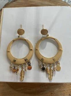 Alternative view of Boucles d oreilles pampilles Camel