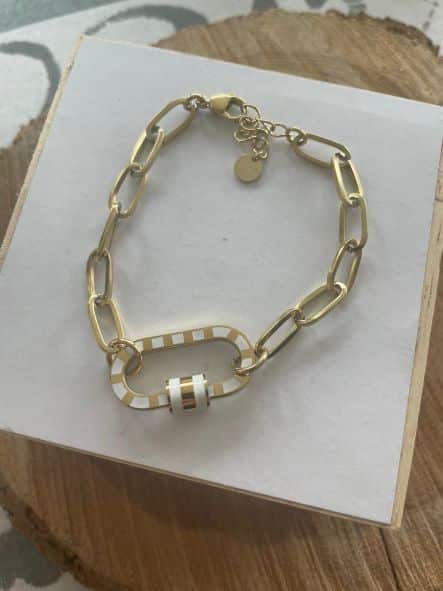 Bracelet anneau blanc – Image 4