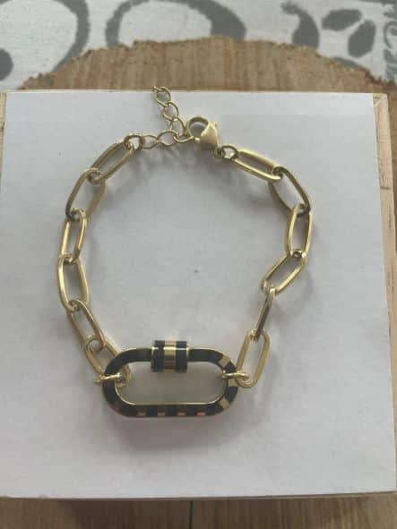 Bracelet anneau noir – Image 4