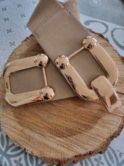 Alternative view of Ceinture élastique boucle rosée