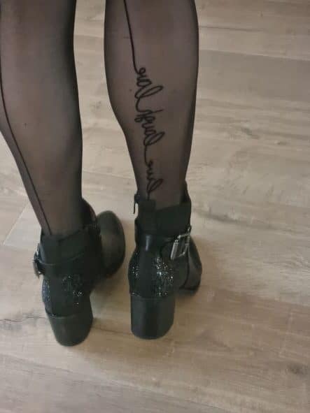 Collants noirs love – Image 2