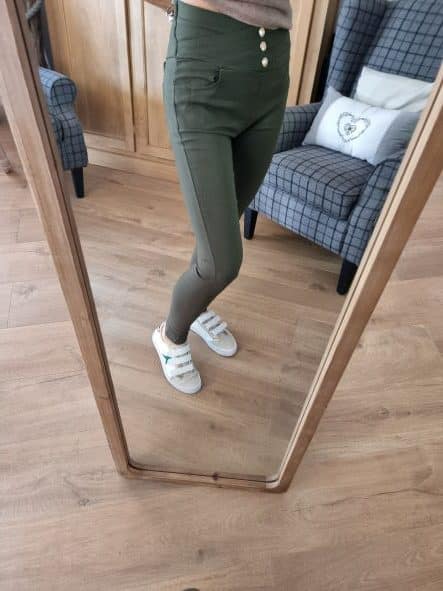 Legging vert taille haute fantaisie – Image 5