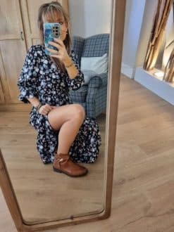 Robe longue larges fleurs