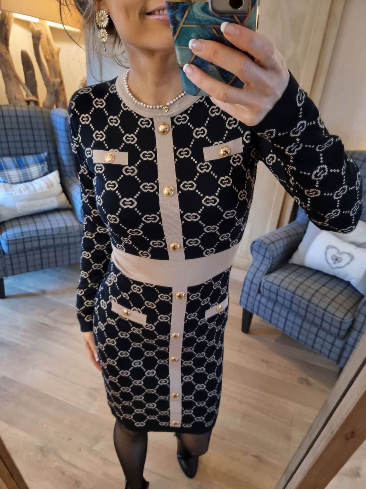 Robe Louise noire manches longues – Image 2