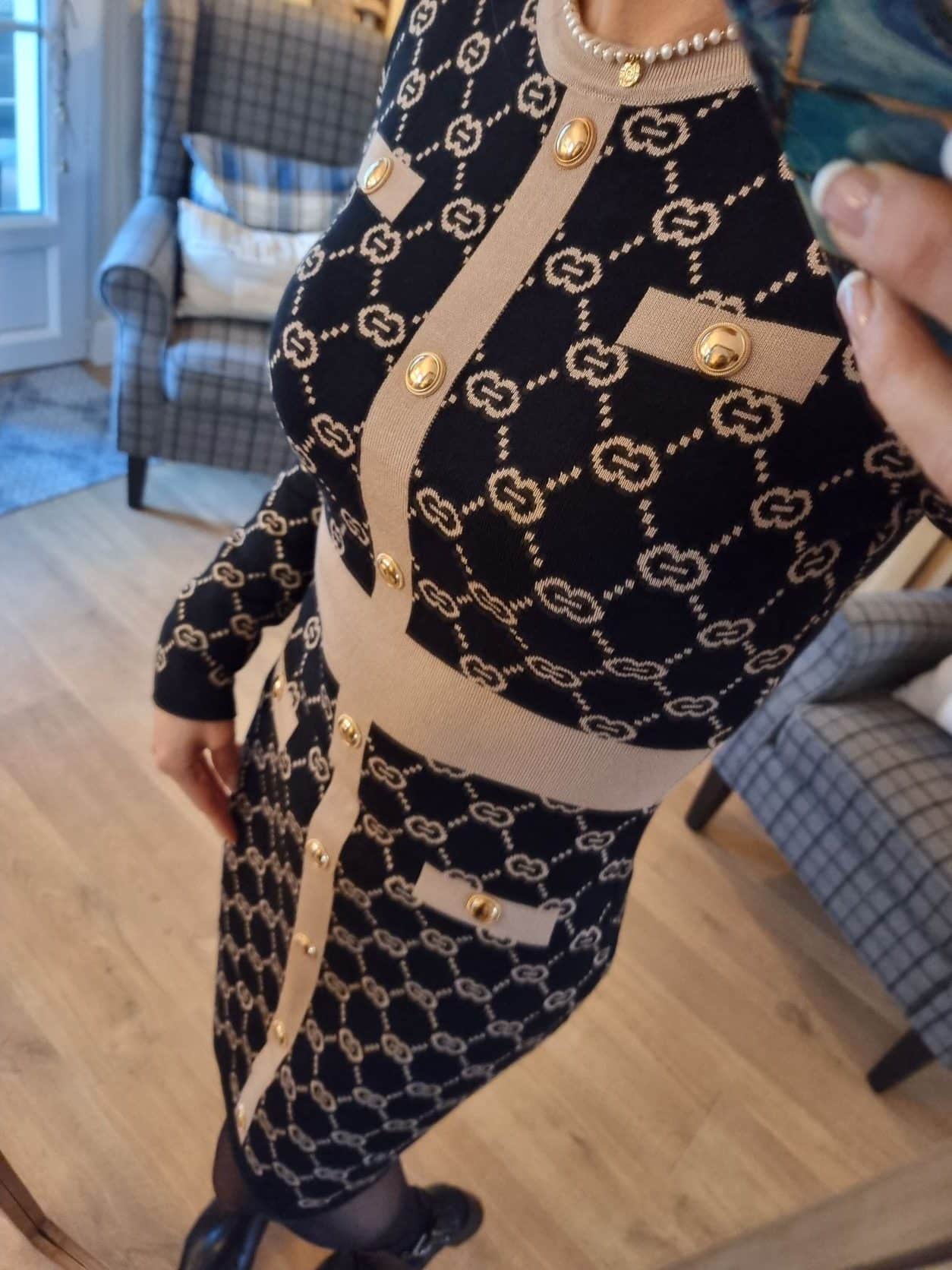 Robe Louise noire manches longues – Image 4