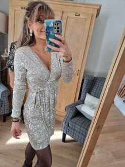 Robe sequins Argent