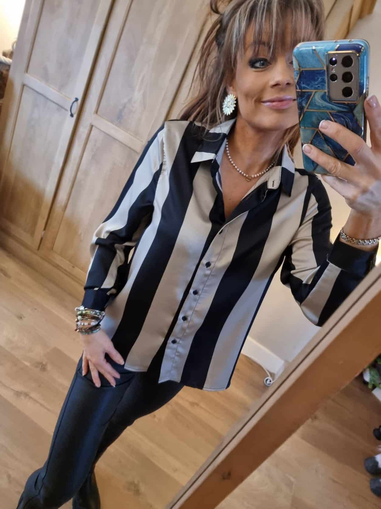 Chemise Satinée Rayures