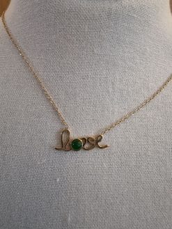 Collier love vert