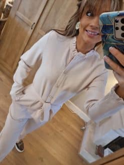 Combinaison Beige Nid D'ABEILLE