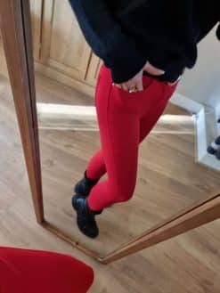 Alternative view of Pantalon stretch rouge