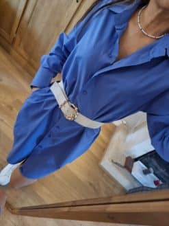 Alternative view of Robe Chemise Pervenche