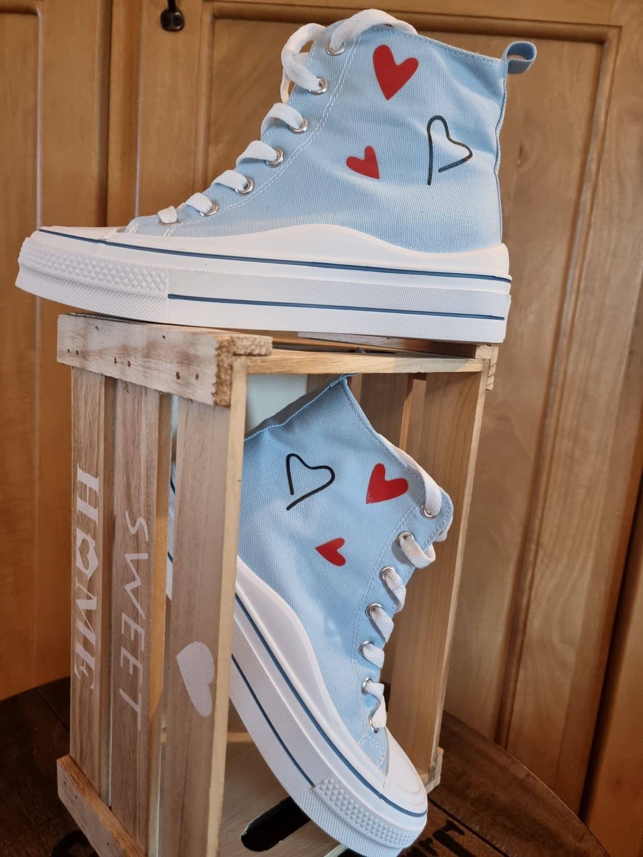 Sneakers Bleues coeurs