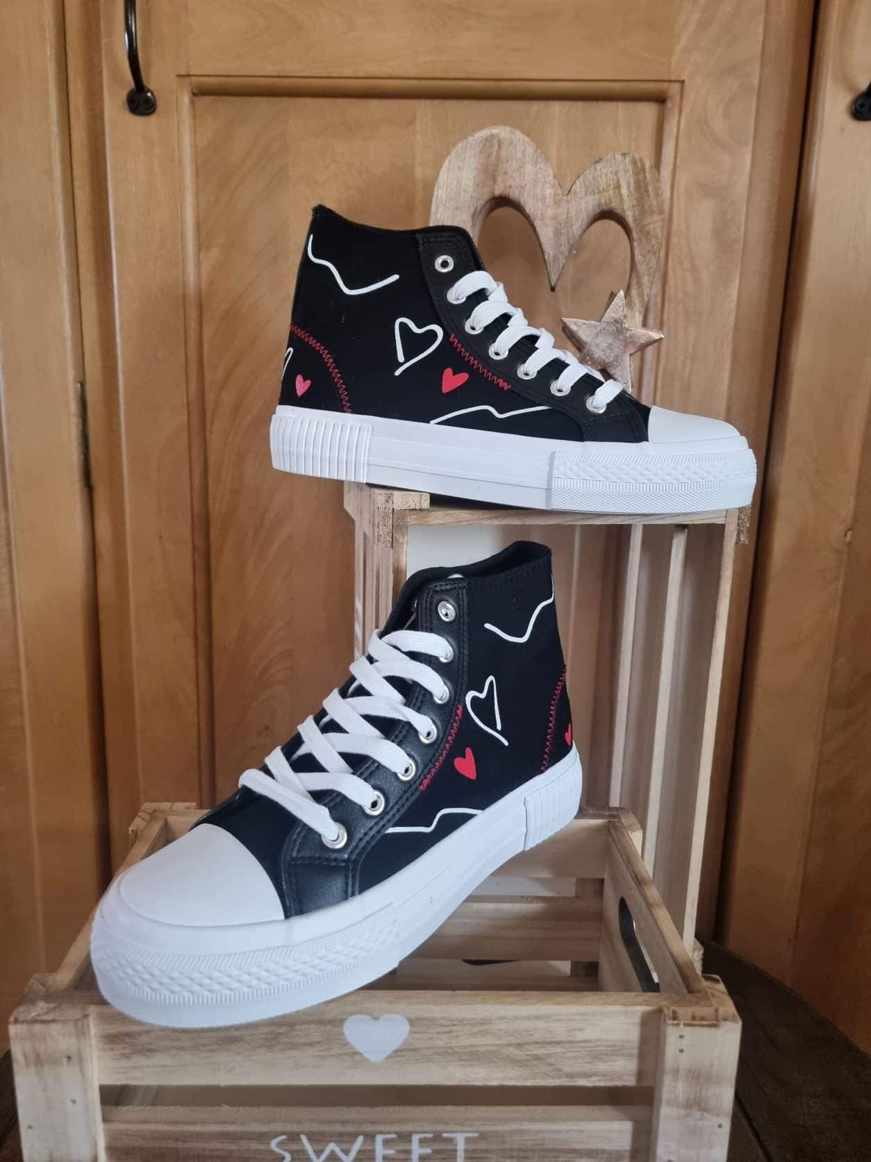 Sneakers Noires Montantes - Image 2