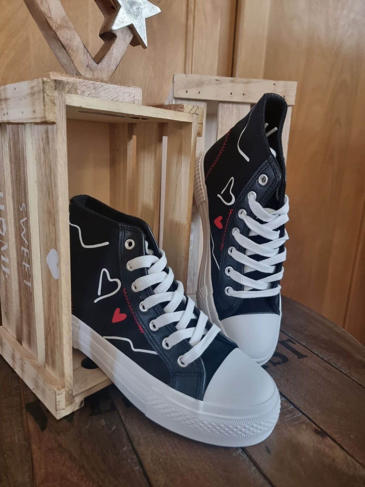 Sneakers Noires Montantes - Image 4