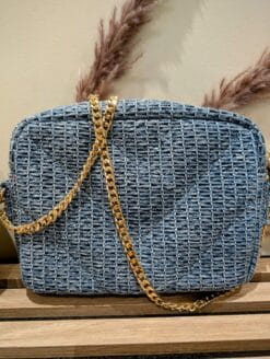 Alternative view of Sac Raffia Bleu