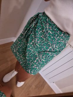 Jupe verte Fleurie