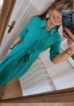 Robe Broderie Verte