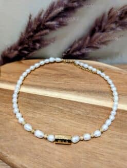 Alternative view of Collier Cylindre Perles