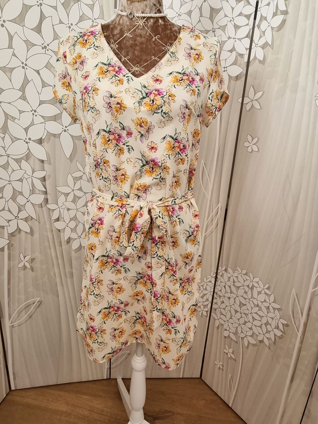 Robe 👗 PETALE jaune🌞 et rose – Image 2