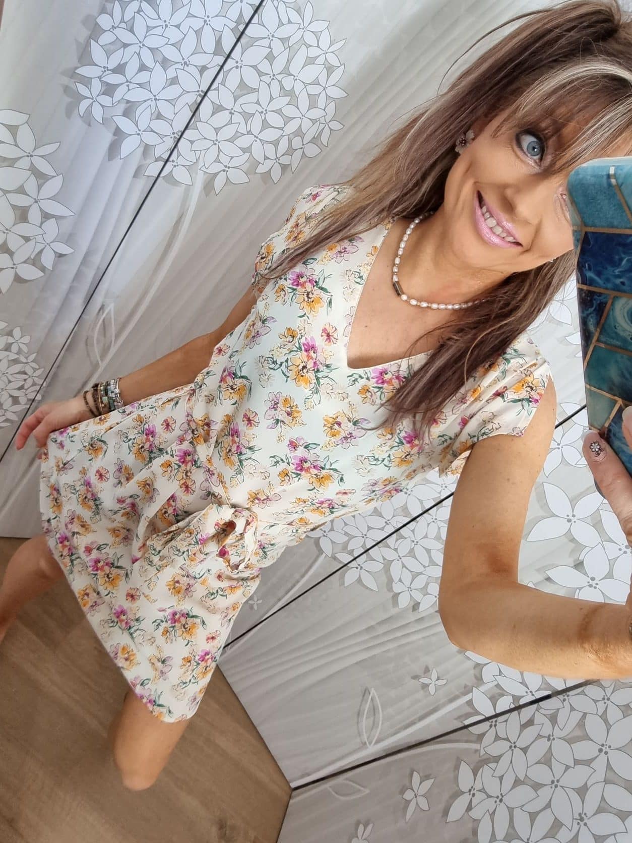 Robe 👗 PETALE jaune🌞 et rose – Image 3
