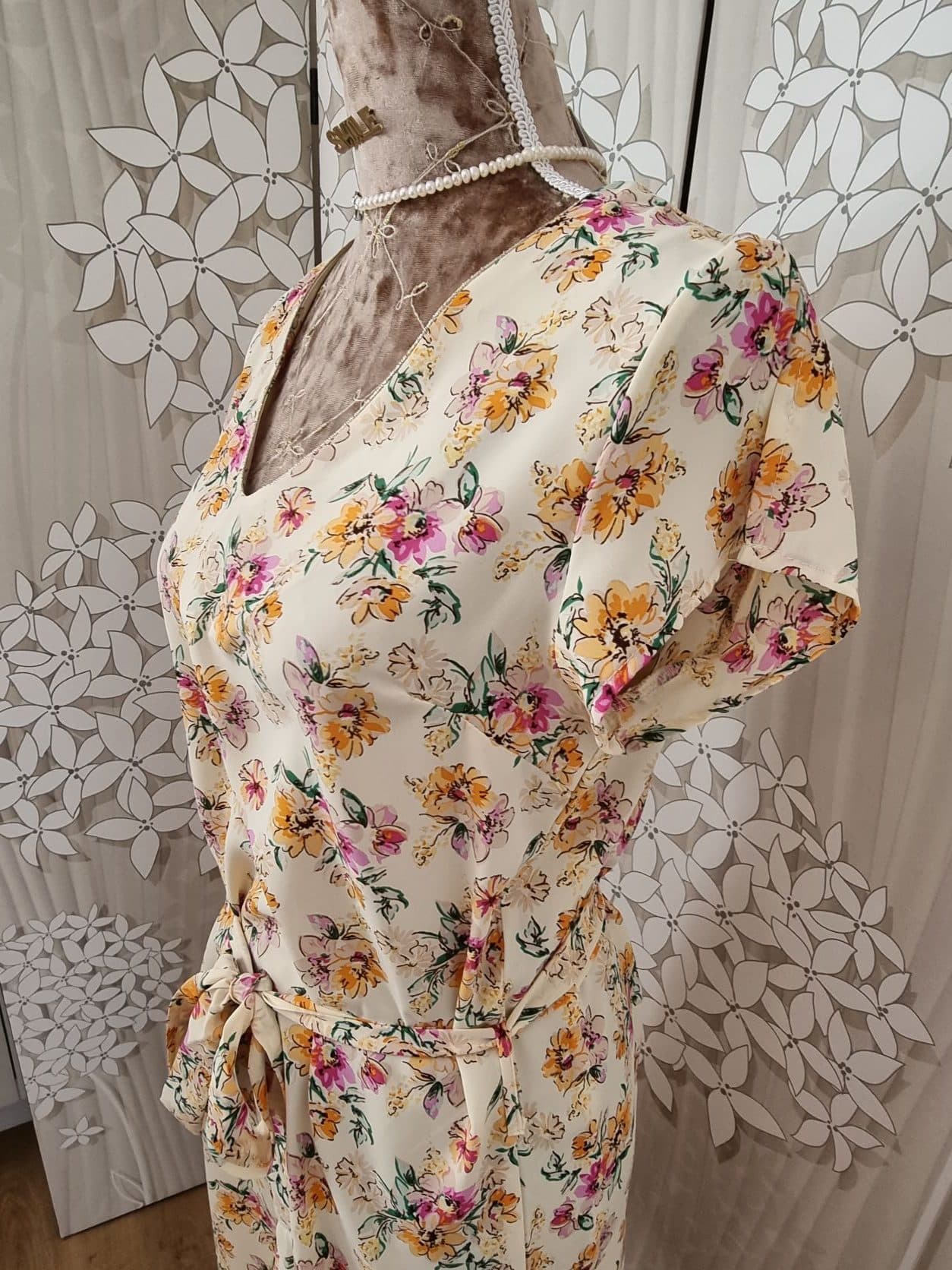 Robe 👗 PETALE jaune🌞 et rose – Image 4