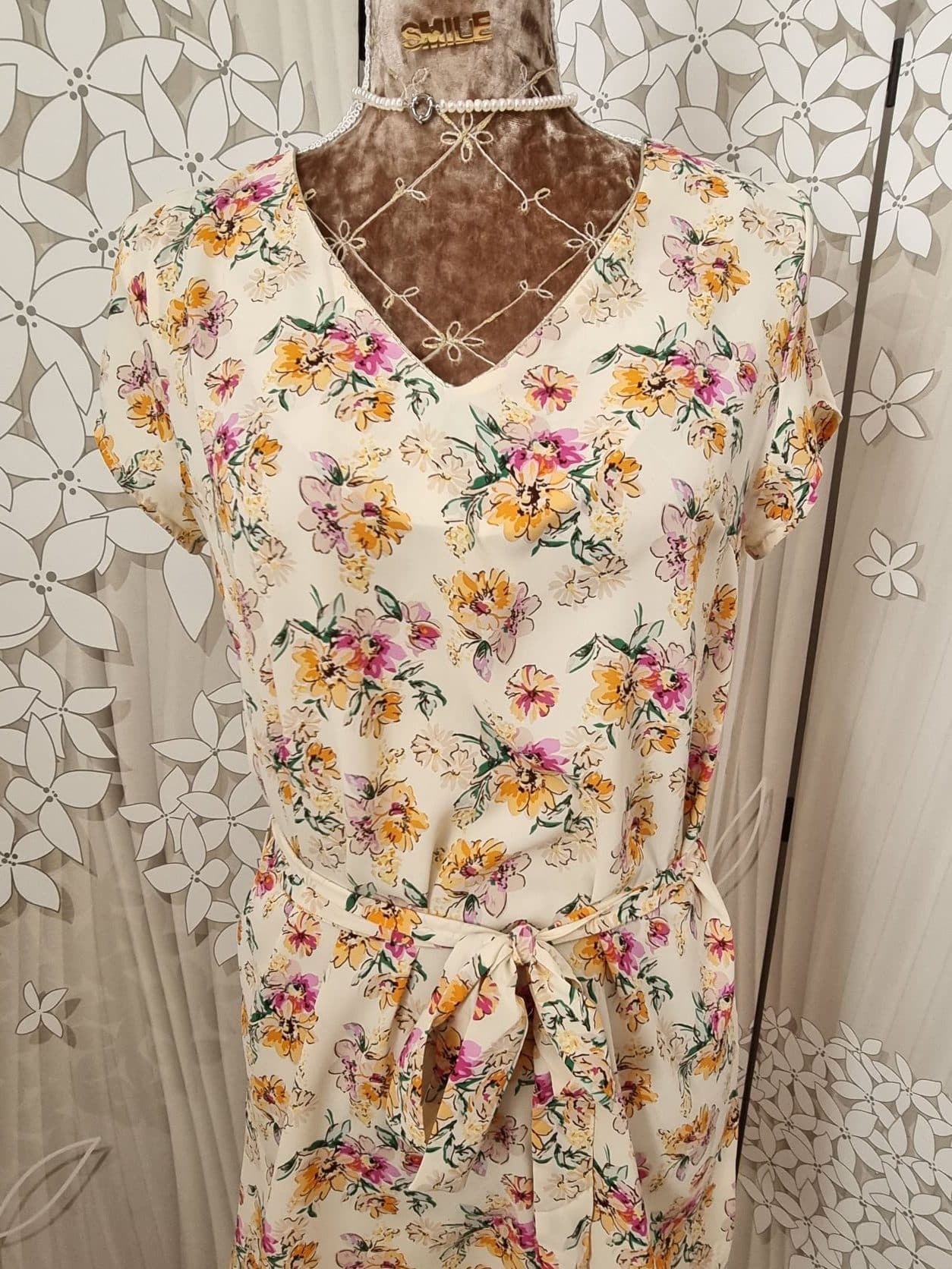 Robe 👗 PETALE jaune🌞 et rose – Image 5