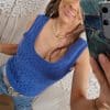 Top MAILLES ELEN Bleu