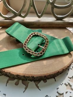 Alternative view of Ceinture verte MEDIUM 🟢boucle tressée🟩