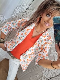 Veste 💙ADELYNE Orange🌼🌻🌷
