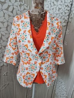 Alternative view of Veste 💙ADELYNE Orange🌼🌻🌷