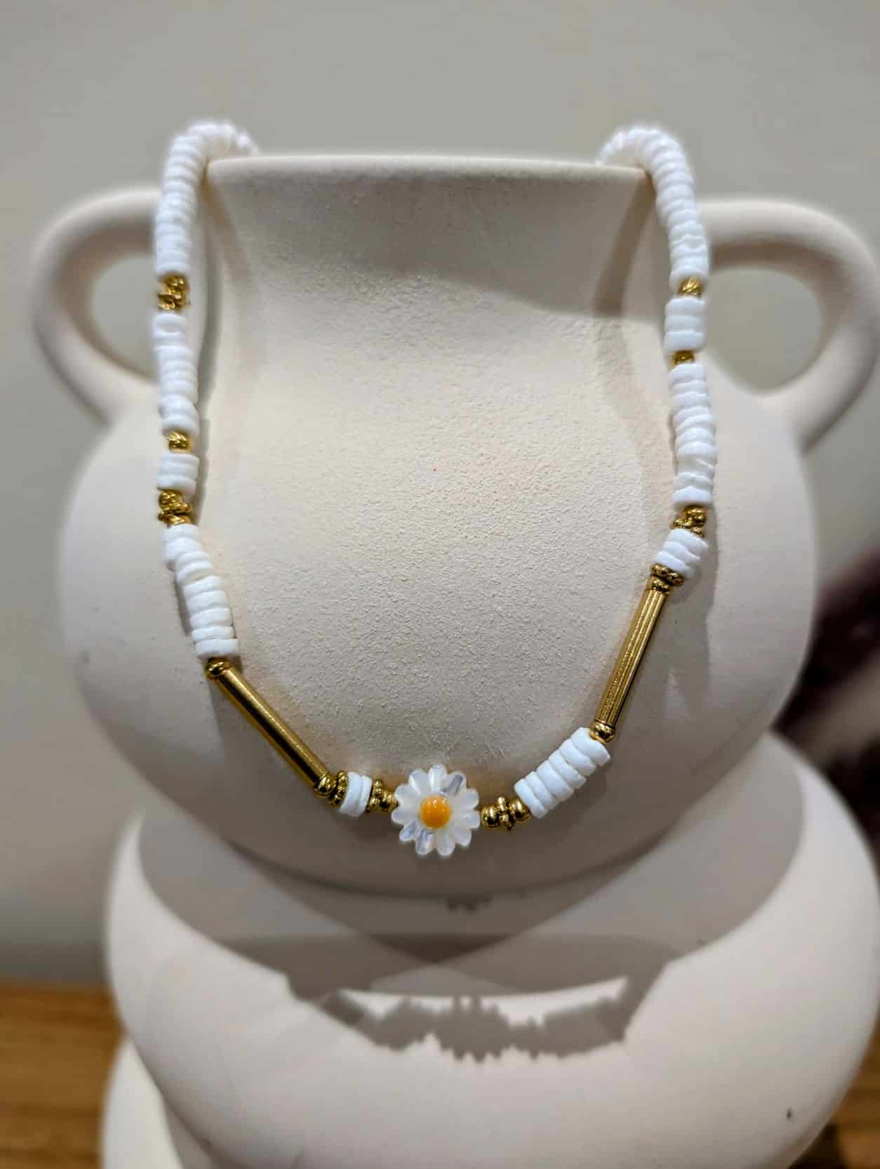 Collier🌸Pâquerettes🌸Blanc