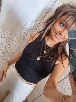 Top✨️ noir Raegan lurex🤪