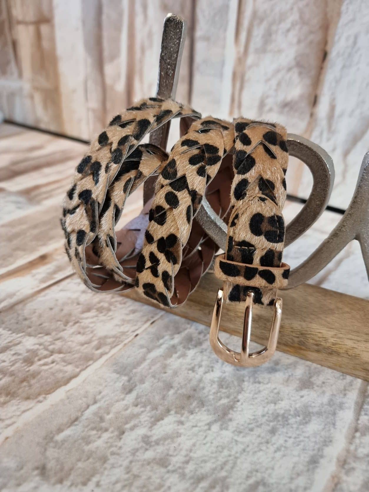 Ceinture léopard tressée🐆