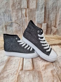 Sneakers black argenté