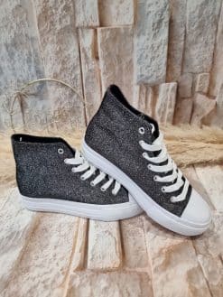 Alternative view of Sneakers black argenté