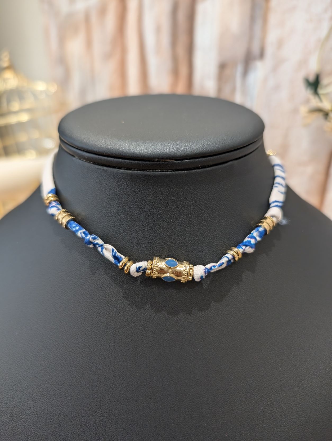 Collier Bandana Bleu – Image 2