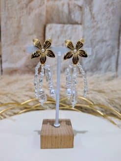 Alternative view of Boucles Fleur Perles 🦪