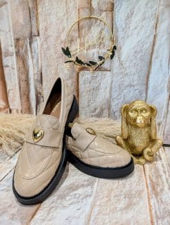 Mocassins Cœur Beige