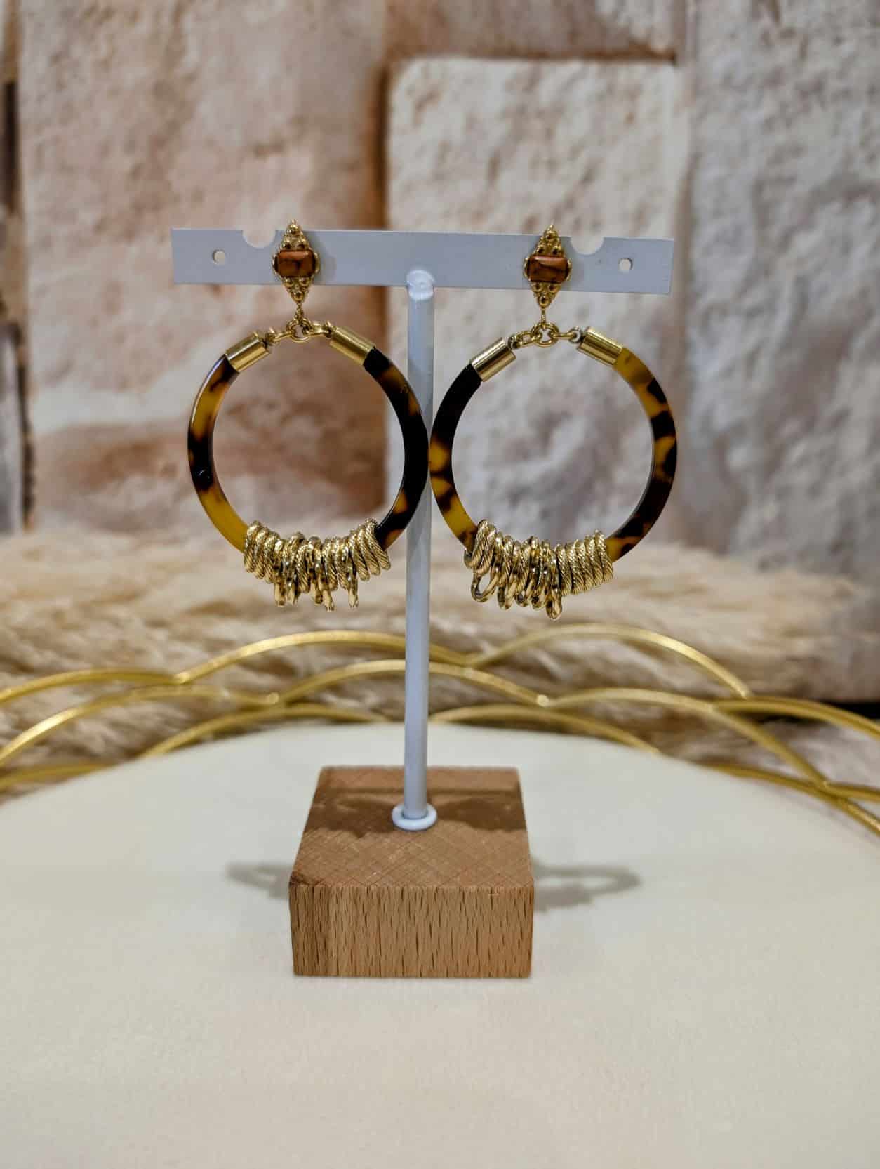 Boucles Pierre Cercle Léopard - Image 2