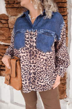 Chemise Jeans Léopard