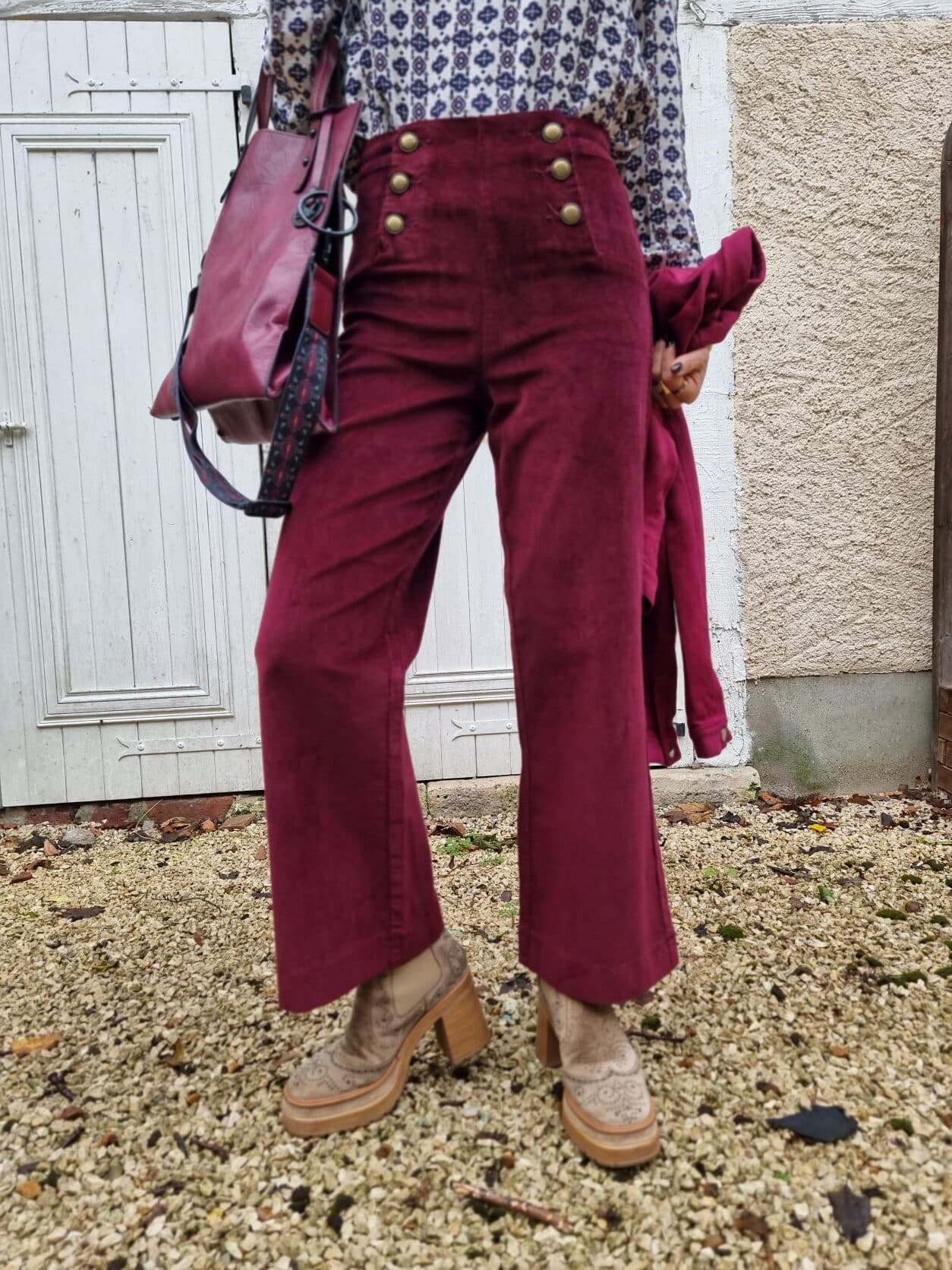 Pantalon Victorine bordeaux - Image 6