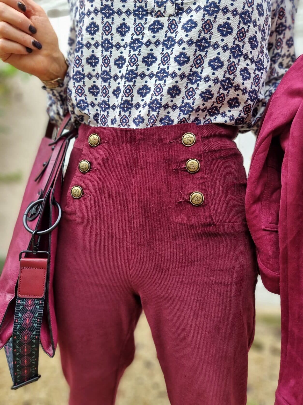 Pantalon Victorine bordeaux - Image 5