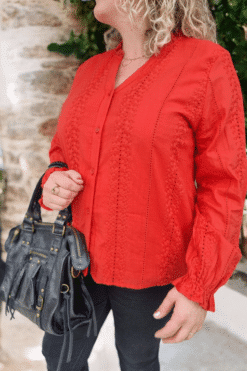 Chemise Brodée Terracotta