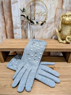 Gants Perlés Gris