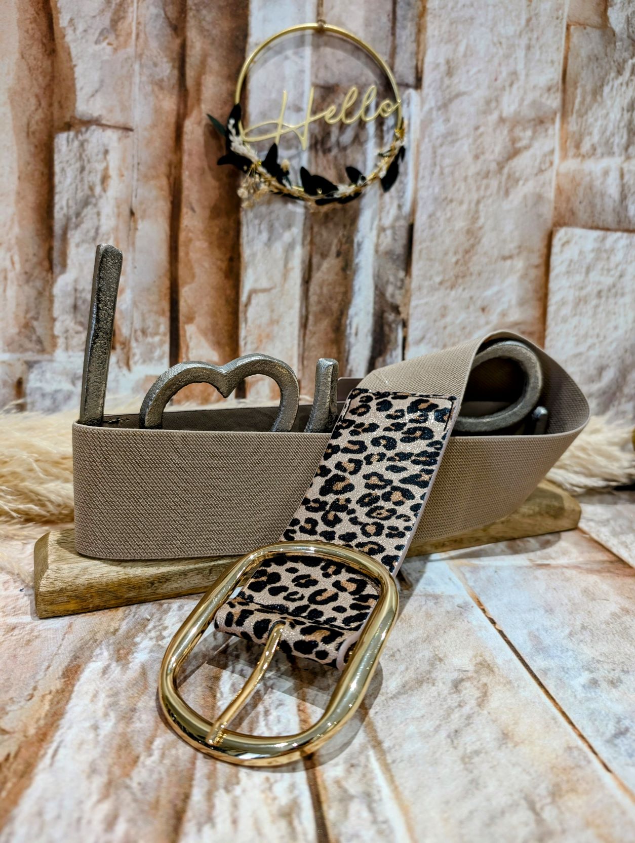 Ceinture Léo Taupe Scintillante